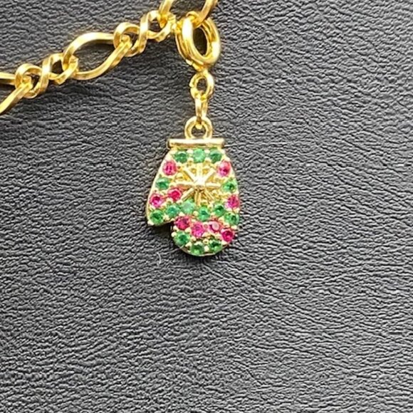 Gold Charm Bracelet with Festive Holiday Removable Charms - Picture 7 of 11